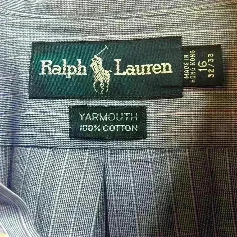 Ralph Lauren men’s dress, classic fit shirt blue and white strips